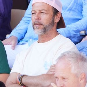 Christophe Maé - Célébrités dans les tribunes de la finale homme des Internationaux de France de tennis de Roland Garros 2024 à Paris le 9 juin 2024. © Jacovides-Moreau/Bestimage