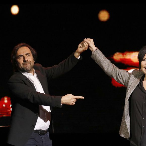 Exclusif - André Manoukian, Liane Foly (Le duo travaille actuellement sur la sortie prochaine d’un album) - 5ème édition de "La Nuit de la Déprime" aux Folies Bergère à Paris le 12 février 2018. © Alain Guizard/Bestimage