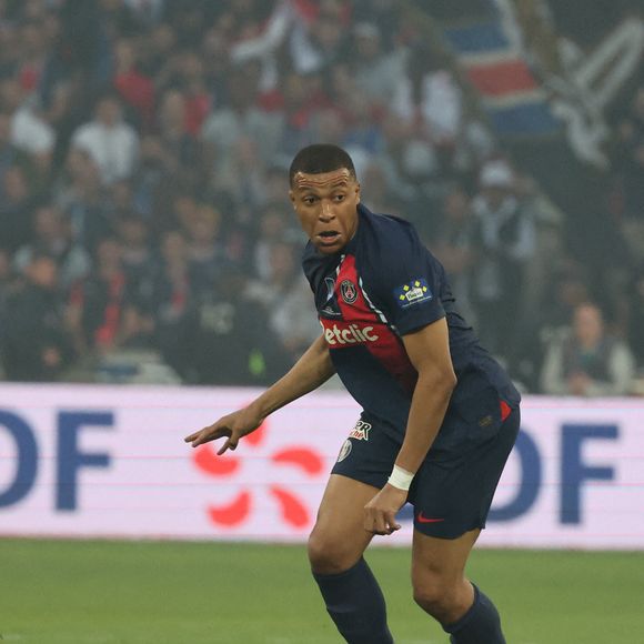 Kylian Mbappé lors du match Olympique Lyonnais vs Paris Saint-Germain, Finale Coupe de France, Decathlon Arena stade Pierre Mauroy, le 25 mai 2024