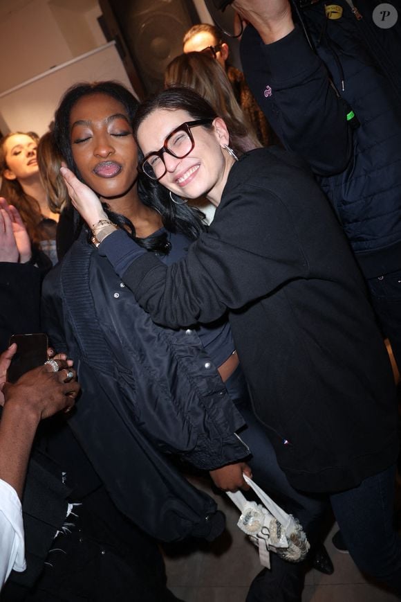 Lucie Bernardoni et Ebony (Star Academy 12) participent à la Pop Up Influence Party organisée par Aurelien Cassirame, à Paris, le 02 février 2025 à Paris, France. Photo by Jerome Domine/ABACAPRESS.COM
