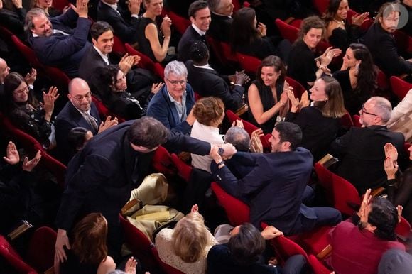 Karim Leklou (César du meilleur acteur pour "Le roman de Jim"), Tahar Rahim - Cérémonie de la 50ème édition de la cérémonie des César à l'Olympia à Paris, France, le 28 février 2025 © Dominique Jacovides - Olivier Borde / Bestimage