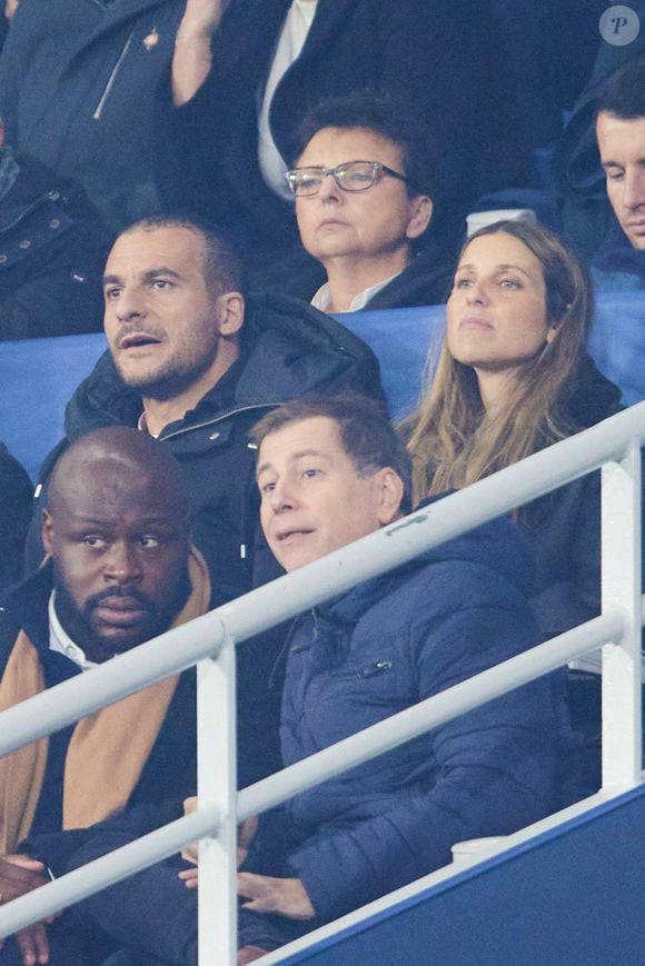 Amir et sa femme Lital - Célébrités assistent au match de Ligue des Nations entre la France et l' Israël (0-0) au Stade de France à Saint-Denis le 14 novembre 2024. © Cyril Moreau/Bestimage