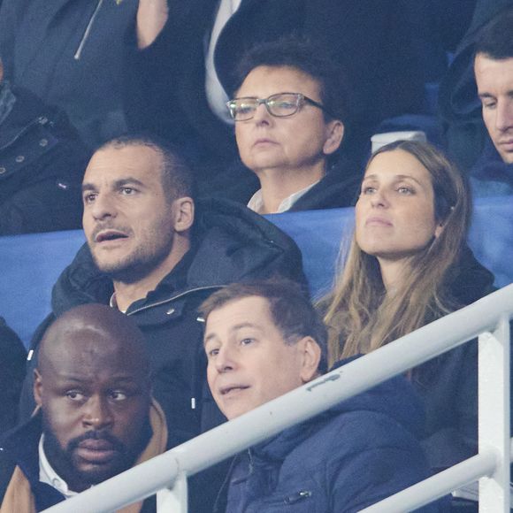 Amir et sa femme Lital - Célébrités assistent au match de Ligue des Nations entre la France et l' Israël (0-0) au Stade de France à Saint-Denis le 14 novembre 2024. © Cyril Moreau/Bestimage