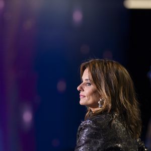 Exclusif - Faustine Bollaert lors de l'enregistrement de l'émission "La Boîte à secrets", présentée par F.Bollaert et diffusée le 26 septembre 2025 sur France 3, dans les studios du Lendit à Saint-Denis, Seine Saint-Denis, France, le 8 septembre 2025. © Pierre Perusseau/Bestimage