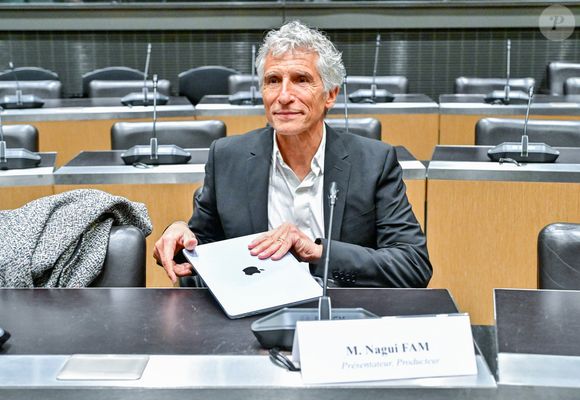 Il explique partir sans conflit et en bons termes avec France Inter.

Le présentateur de télévision et producteur audiovisuel Nagui assiste à une audition de la Commission d'enquête parlementaire sur la neutralité, le fonctionnement et le financement du service public de radiodiffusion français à l'Assemblée nationale, à Paris, France, le 1er avril 2026. © Christian Liewig/Bestimage