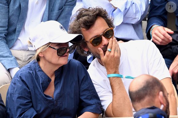 Anne-Élisabeth Lemoine et Bertrand Chameroy sont vus dans les gradins de Roland Garros le 07 juin 2025 à Paris, France. Photo by ABACAPRESS.COM