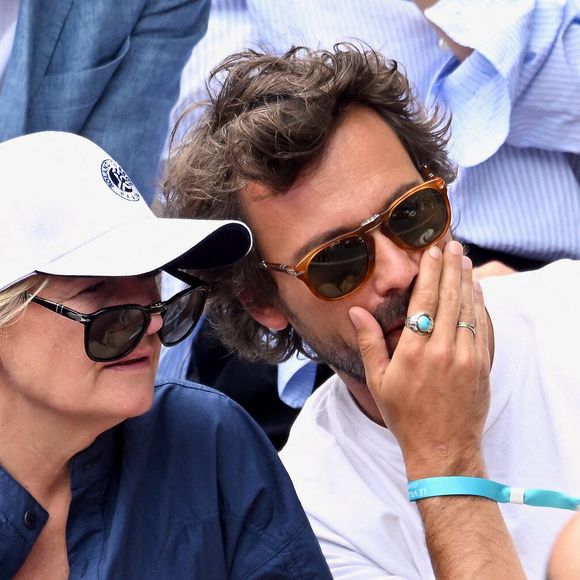 Anne-Élisabeth Lemoine et Bertrand Chameroy sont vus dans les gradins de Roland Garros le 07 juin 2025 à Paris, France. Photo by ABACAPRESS.COM