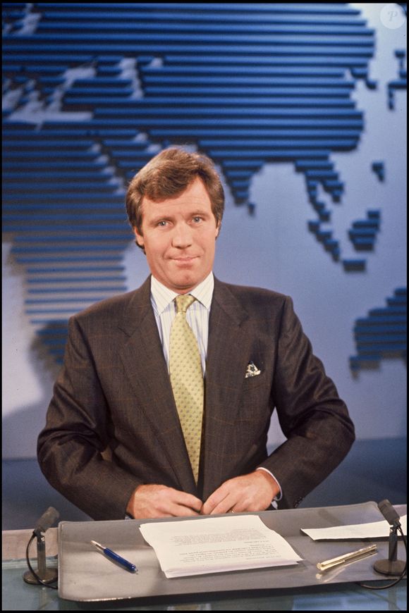 Bruno Masure au JT de TF1 dans les années 1980. ©Bestimage