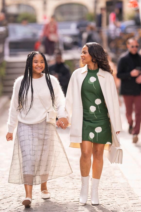 Christina Milian et Violet Madison, sa fille aînée au défilé Akris "Collection Prêt-à-Porter Automne/Hiver 2025-2026" lors de la Fashion Week de Paris (PFW), le 9 mars 2025
© Pierre Perusseau / Tiziano da Silva / Bestimage