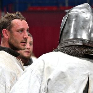 Pierre Casiraghi a participé au tournoi de Béhourd (combat médiéval) de la Principauté de Monaco avec son équipe Les Grimaldi Milites sous le regard de son oncle le prince Albert II de Monaco, au chapiteau Fontvieille, France, le 15 juin 2024.

© Bruno Bebert/Bestimage