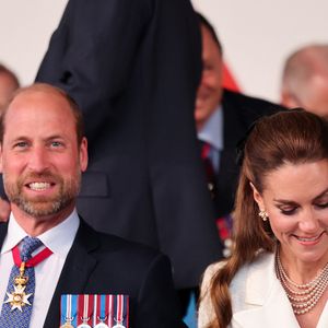Le prince William, prince de Galles, et Catherine (Kate) Middleton, princesse de Galles au concert pour 80e anniversaire du VE Day au Horse Guards Parade à Londres le jeudi 8 mai 2025.

Photo : Chris Jackson/WPA-Pool