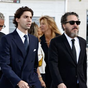 Carlo Agostinelli (fils de Mathilde Favier), Guillaume Gallienne - Arrivées aux obsèques de Nicolas Altmayer en l’Église de Saint-Germain-des-Prés à Paris le 31 aout 2026.
© Dominique Jacovides-Cyril Moreau/Bestimage