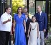 La princesse de Galles portait une robe bleue fluide et un chapeau de paille raffiné.
Le prince William, Kate Middleton et leurs enfants, le prince George et la princesse Charlotte, à leur arrivée au tournoi de Wimbledon à Londres le 13 juillet 2025. Photo by Andrew Matthews/PA Wire/ABACAPRESS.COM