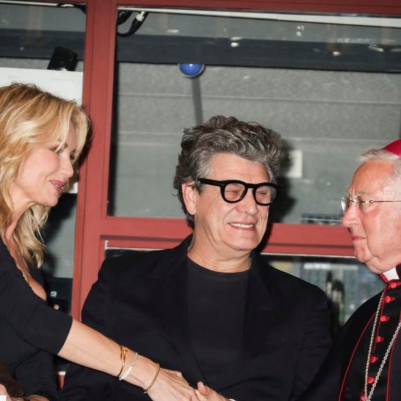 Exclusif - Adriana Karembeu et son compagnon Marc Lavoine, Monseigneur Jean-Louis Bruguès - Concerto pour la paix de Omar Harfouch au théâtre de Béziers le 8 mai 2025 © Jack Tribeca / Bestimage