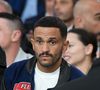 Malik Bentalha - Célébrités des les tribunes lors du match aller du quart de finale de Ligue des champions entre le PSG et Aston Villa (3-1) au Parc des Princes à Paris le 9 avril 2025.