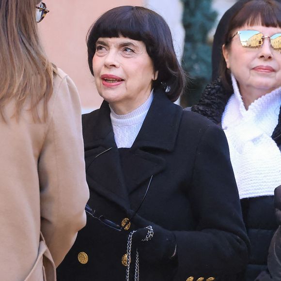 Mireille Mathieu - Arrivées aux obsèques de Brigitte Bardot en l'église Paroissiale Notre-Dame-de-l'Assomption de Saint-Tropez, France, le 7 janvier 2026.  © Jacovides-Moreau/Bestimage