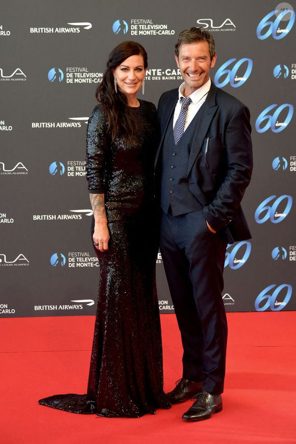 Franck Sémonin et sa femme Hélène lors de la soirée d'ouverture du 60ème Festival de Télévision de Monte-Carlo au Grimaldi Forum à Monaco, le 18 juin 2021. © Bruno Bébert/Bestimage