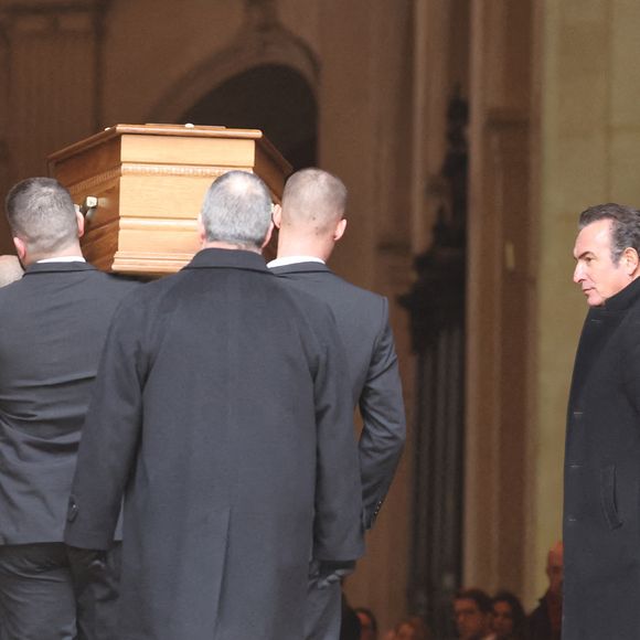 Jean Dujardin - Obsèques du réalisateur Bertrand Blier en l'église Saint-Roch à Paris le 29 janvier 2025. © Dominique Jacovides/Bestimage