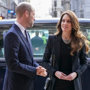 Le prince William, prince de Galles, et Catherine (Kate) Middleton, princesse de Galles, assistent à une cérémonie de commémoration des 80 ans de la libération du camp de concentration d'Auschwitz-Birkenau au Guildhall à Londres, le 26 janvier 2025. Julien Burton / Bestimage