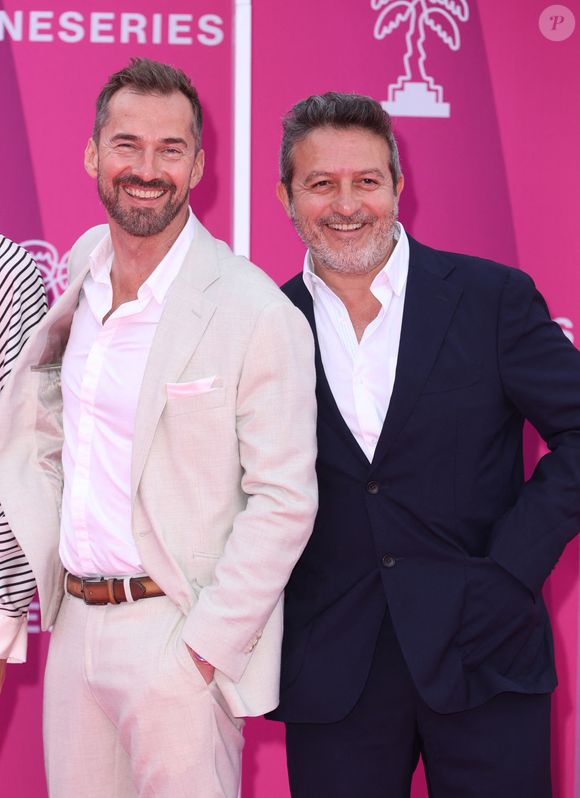 Franck Monsigny et Farouk Bermouga - Soirée d'ouverture de la 7ème saison de "CanneSeries" à Cannes le 5 avril 2024. © Denis Guignebourg/Bestimage