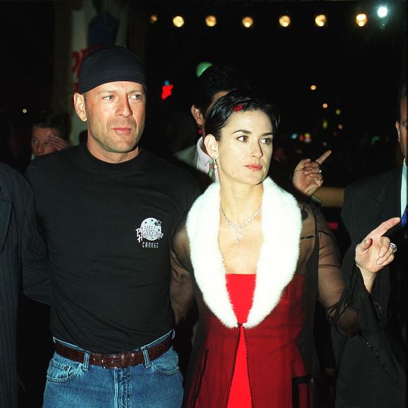 Demi Moore et Bruce Willis au Festival de Cannes, France, le 9 mai 1997. Photo by Picture Alliance/DPA/ABACAPRESS.COM