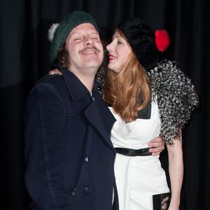 Julie Depardieu et Philippe Katerine assistent au défilé de la collection printemps-été 2012 d'Etam qui s'est tenu à l'Ecole des Beaux-Arts de Paris, France, le 23 janvier 2012. Photo Nicolas Genin/ABACAPRESS.COM