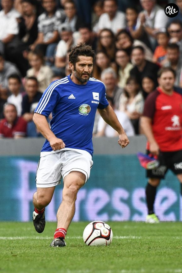 Bixente Lizarazu - Les champions du monde de 98 ont affronté les rugbymen du Stade toulousain lors d'un match caritatif au profit de l'association de Pascal Olmeta « Un sourire, un espoir pour la vie » sur la pelouse du stade Ernest Wallon à Toulouse, en France, le 10 juillet 2017. © Agence/Bestimage