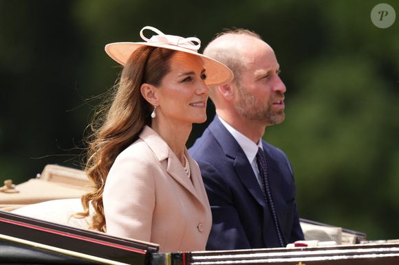 Le prince William, prince de Galles, et Catherine (Kate) Middleton, princesse de Galles - Cérémonie d’accueil à Windsor d'Emmanuel Macron (président de la République Française) et de Brigitte Macron par le roi Charles III d'Angleterre et Camilla Parker Bowles, reine consort d'Angleterre, le 8 juillet 2025.