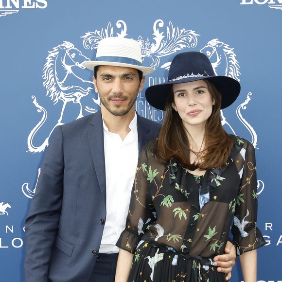 Louise Monot et son compagnon Samir Boitard - Prix de Diane Longines à l'hippodrome de Chantilly, le 16 juin 2019. © Marc Ausset-Lacroix/Bestimage