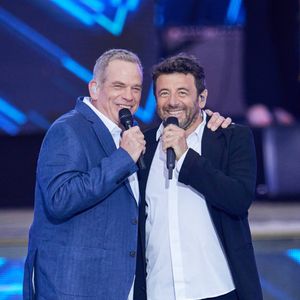 Patrick Bruel et Garou - Enregistrement de l'émission "La fête de la Musique" à Reims, diffusée en direct le 21 juin à 21h10 sur France 2 © Cyril Moreau-Jack Tribeca / Bestimage