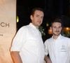 Le chef décrit une cuisine très précise, centrée sur le goût, les cuissons, les sauces et des assiettes aussi belles que gourmandes.

Exclusif -  Arnaud Faye et Rémi Bererd - Inauguration "Le Roch Hôtel & Spa" imaginé par Sarah Lavoine à Paris le 15 septembre 2016. © Coadic Guirec/Bestimage