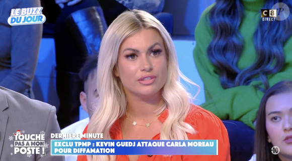 Carla Moreau apprend en direct dans "TPMP" que son ex-mari Kevin Guedj a porté plainte contre elle. C8