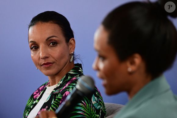 Une conférence sur le thème de la création de nouveaux horizons entre sport et divertissement avec Adil Rami, Sarah Ourahmoune, Allison Pineau et Inès Lagdiri-Nastasi au Loft Akili Mirari - Hôtel Five Seas à Cannes le mardi 19 mai 2026. © Romain Doucelin / Bestimage