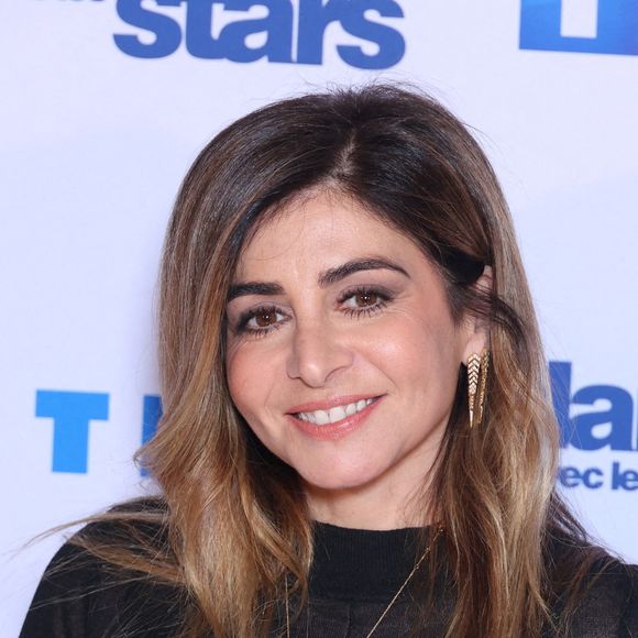 Julie Zenatti participe au photocall de "Danse Avec Les Stars" dans les studios de TF1 le 16 janvier 2025. Photo by Jerome Domine/ABACAPRESS.COM