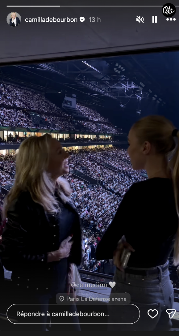 Camilla et Maria-Carolina au concert de Céline Dion le 9 octobre 2026. Instagram