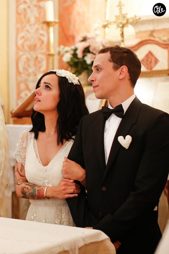 Mariage religieux en l'église de Villanova d' Alizée et Grégoire Lyonnet - Villanova le 18 juin 2016 © Olivier Huitel - Olivier Sanchez / Bestimage - Crystal
