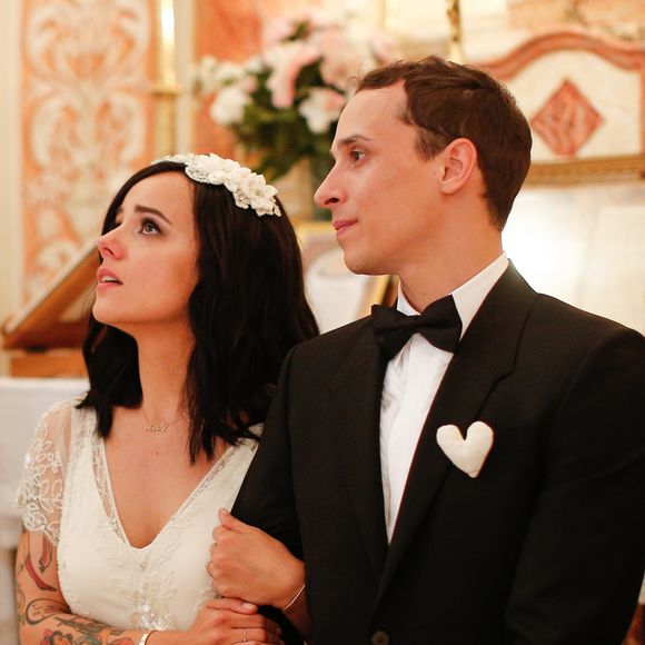 Mariage religieux en l'église de Villanova d' Alizée et Grégoire Lyonnet - Villanova le 18 juin 2016 © Olivier Huitel - Olivier Sanchez / Bestimage - Crystal
