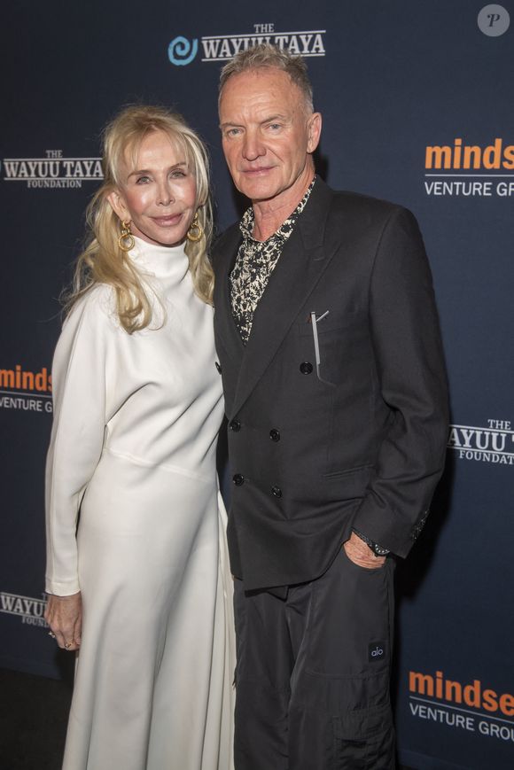 Le 11 mars 2025, New York, États-Unis : Sting (R) et Trudie Styler assistent au gala de printemps 2025 de la Fondation Wayuu Taya au Chelsea Industrial à New York. (Crédit image : © Ron Adar/SOPA Images via ZUMA Press Wire)