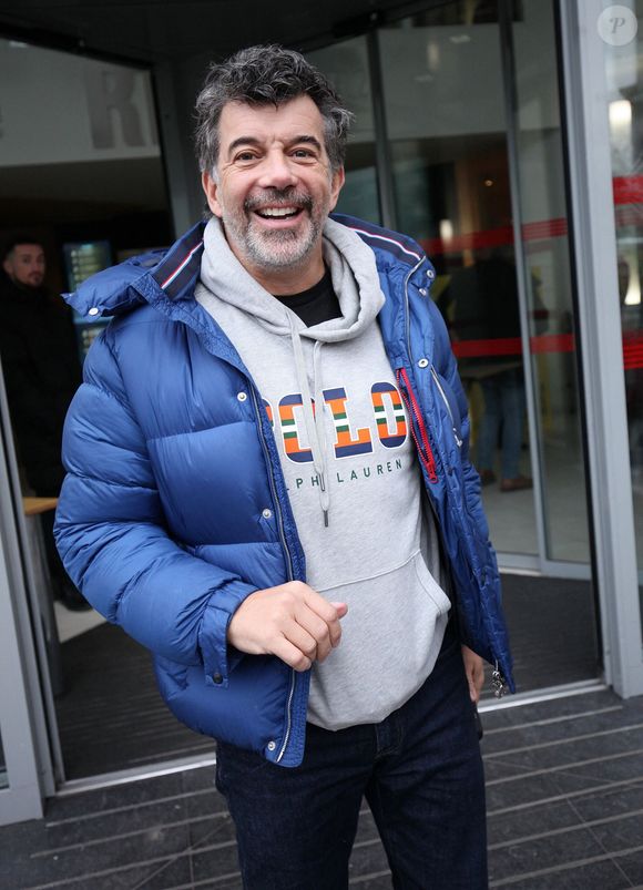 Exclusif - Stéphane Plaza - Les célébrités quittent les studios de RTL après l'émission "Les Grosses Têtes" à Paris le 24 janvier 2023.  
Jonathan Rebboah / Panoramic / Bestimage