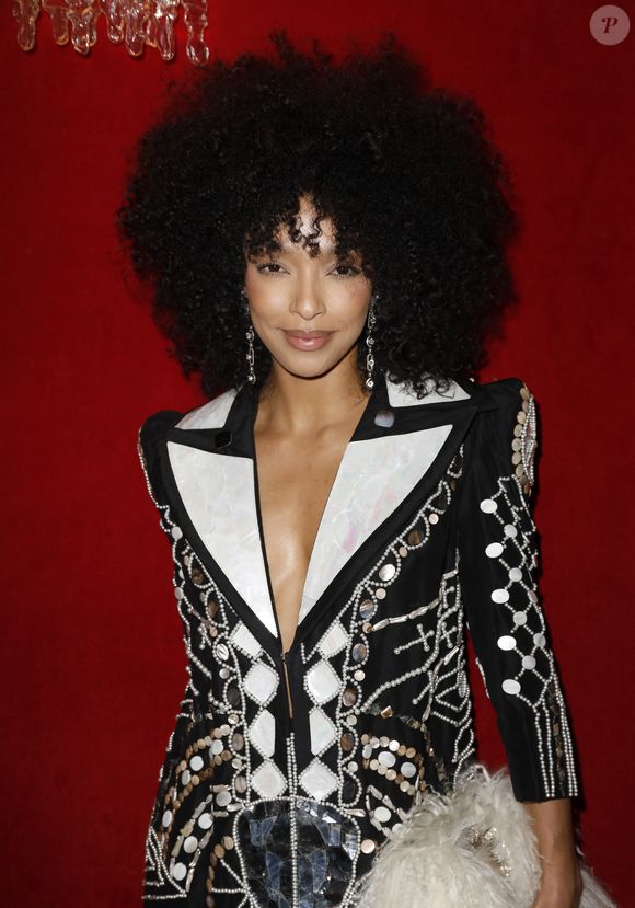 Ophély Mézino - Les célébrités au photocall du défilé On Aura Tout Vu, "Collection Haute Couture Printemps/Eté 2025" lors de la Fashion Week de Paris (PFW) au Paradis Latin à Paris le 28 janvier 2025. © Marc Ausset-Lacroix/Bestimage