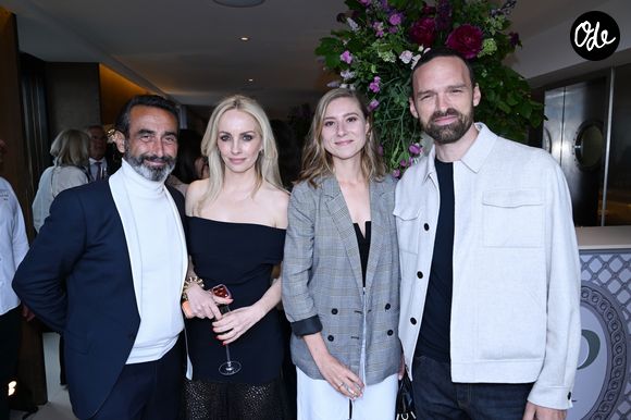 Olivier Benkemoun et son épouse Anne Denis, Alban Lenoir et sa nouvelle compagne - Réouverture du rooftop « L'heure dorée » de l'hôtel Peninsula à Paris le 10 juin 2026. © Rachid Bellak/Bestimage