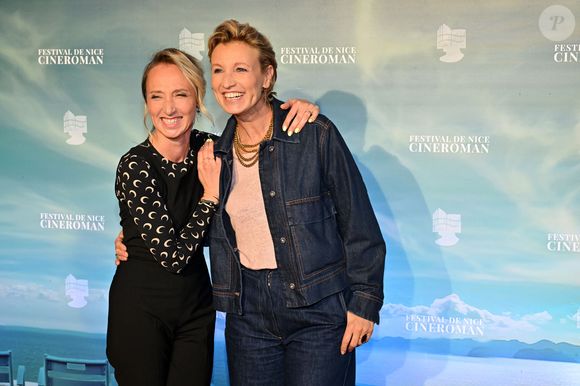 Audrey Lamy, pour le film En Tongs au pied de l'Himalaya, et sa soeur Alexandra Lamy pour le film Louise Violet. - 6ème édition du festival Cinéroman à Nice le 1er octobre 2024. © Dominique Jacovides - Bruno Bebert / Bestimage