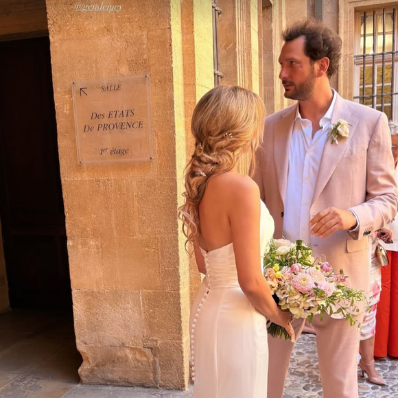 Story Instagram de Gennifer Demey datant du 31 août 2025 lors de son mariage avec Eric Antoine.