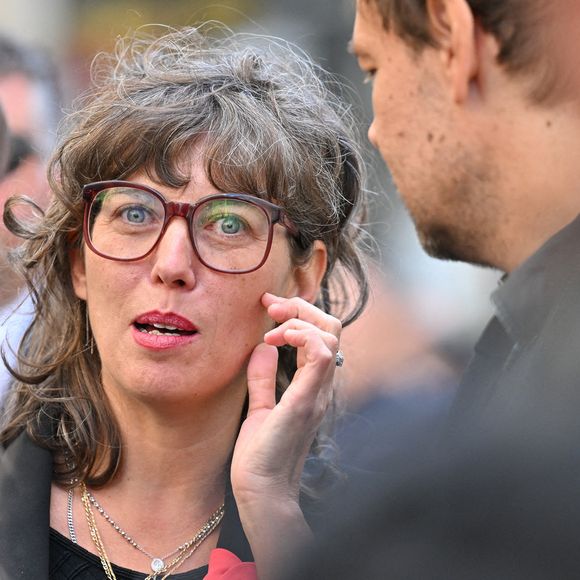 Claudia Squitieri, fille de Claudia Cardinale, lors de la cérémonie funéraire de l'actrice italo-française Claudia Cardinale à l'église Saint-Roch à Paris, en France, le 30 septembre 2025. Claudia Cardinale, décédée le 23 septembre à l'âge de 87 ans, a mené une carrière longue de six décennies et a été dirigée par de grands noms tels que Federico Fellini et Luchino Visconti. Photo de Julien Reynaud/APS-Medias/ABACAPRESS.COM