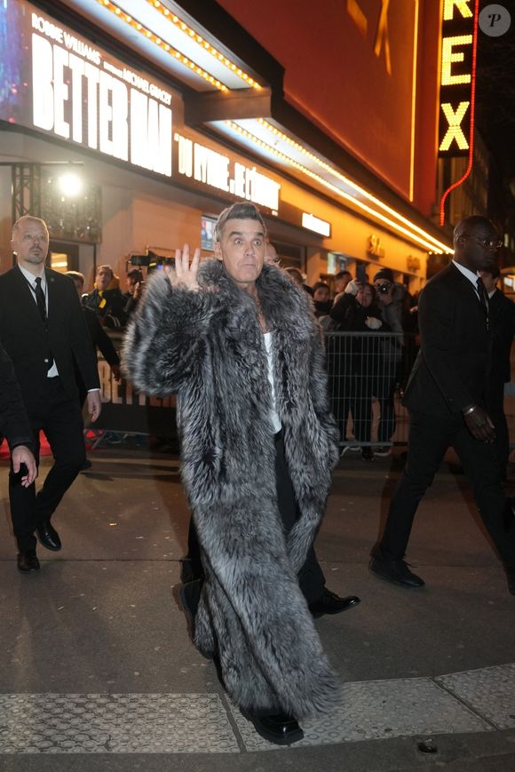 Robbie Williams à la première de "Better Man" à Paris, le 13 décembre 2024. Backgrid UK / Bestimage