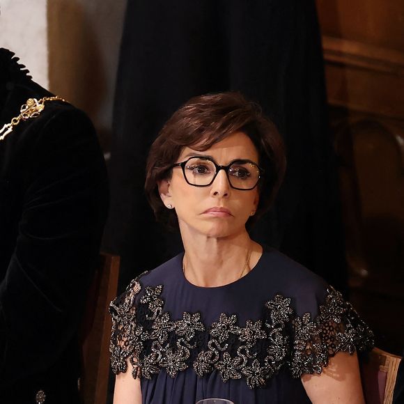 Rachida Dati, Ministre de la Culture lors d’un banquet d’état à Guildhall, Londres le 9 juillet 2025. Le couple présidentiel français est en voyage officiel au Royaume Uni pour trois jours.

© Dominique Jacovides / Bestimage