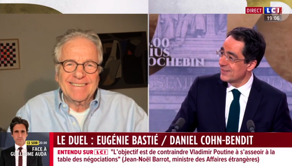 Darius Rochebin face à l'absence d'une figure emblématique de son émission de LCI, le 16 février 2025, Eugénie Bastié le remplace