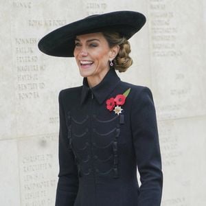 Catherine Kate Middleton, princesse de Galles, assiste à la cérémonie du souvenir de l'Armistice, au National Memorial Arboretum, à Burton-on-Trent, dans l'East Staffordshire le 11 novembre 2025.