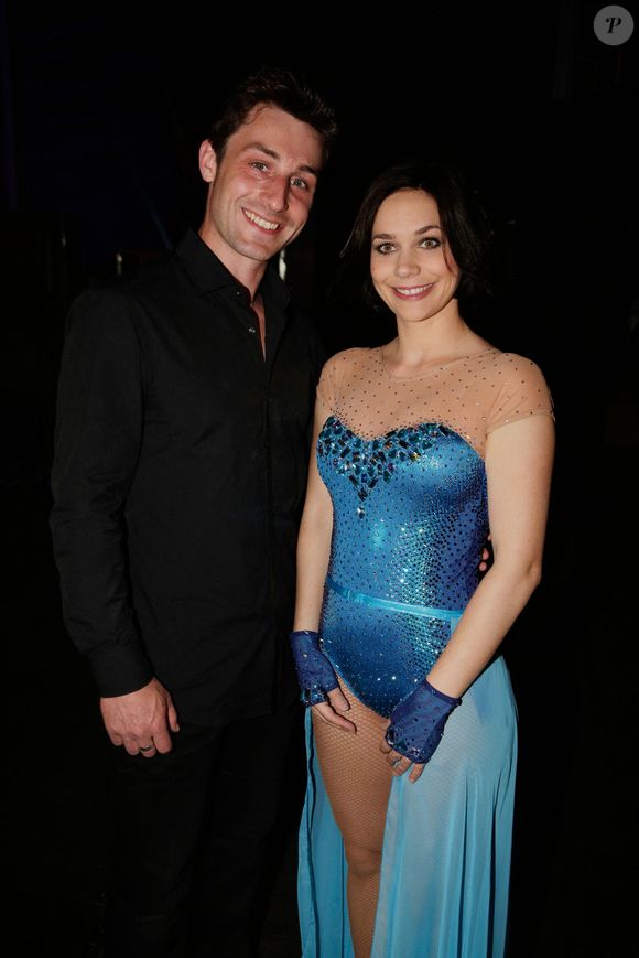 Exclusif - Brian Joubert et Nathalie Pechalat dans les coulisses du concert Stars 80 au Stade de France près de Paris, France, le 09 mai 2015. Photo par Jerome Domine/ABACAPRESS.COM