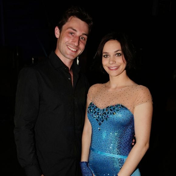 Exclusif - Brian Joubert et Nathalie Pechalat dans les coulisses du concert Stars 80 au Stade de France près de Paris, France, le 09 mai 2015. Photo par Jerome Domine/ABACAPRESS.COM